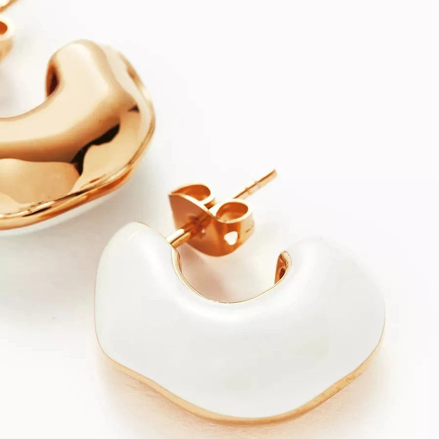 Aros Plata 925 Mujer - CHUBBY BLANCO