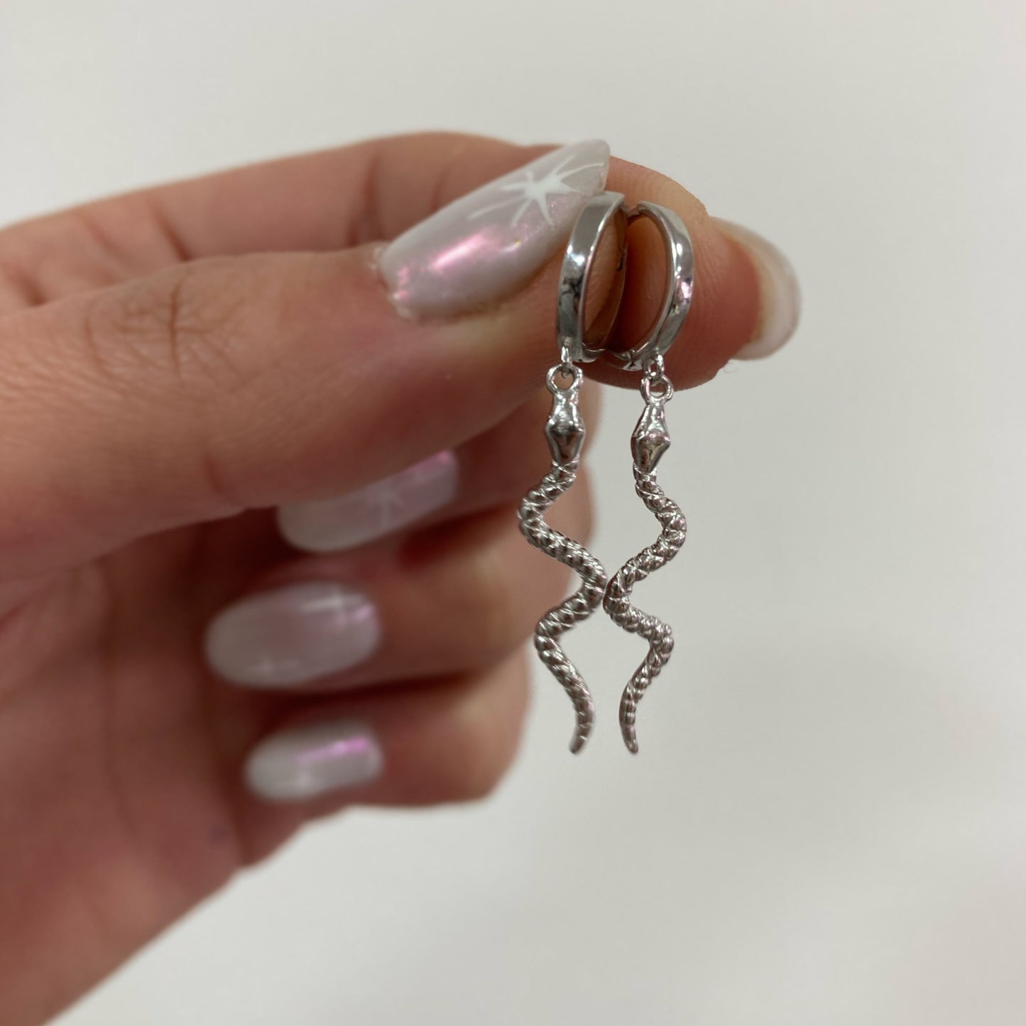 Aros plata 925 mujer Caravanas con forma de serpiente