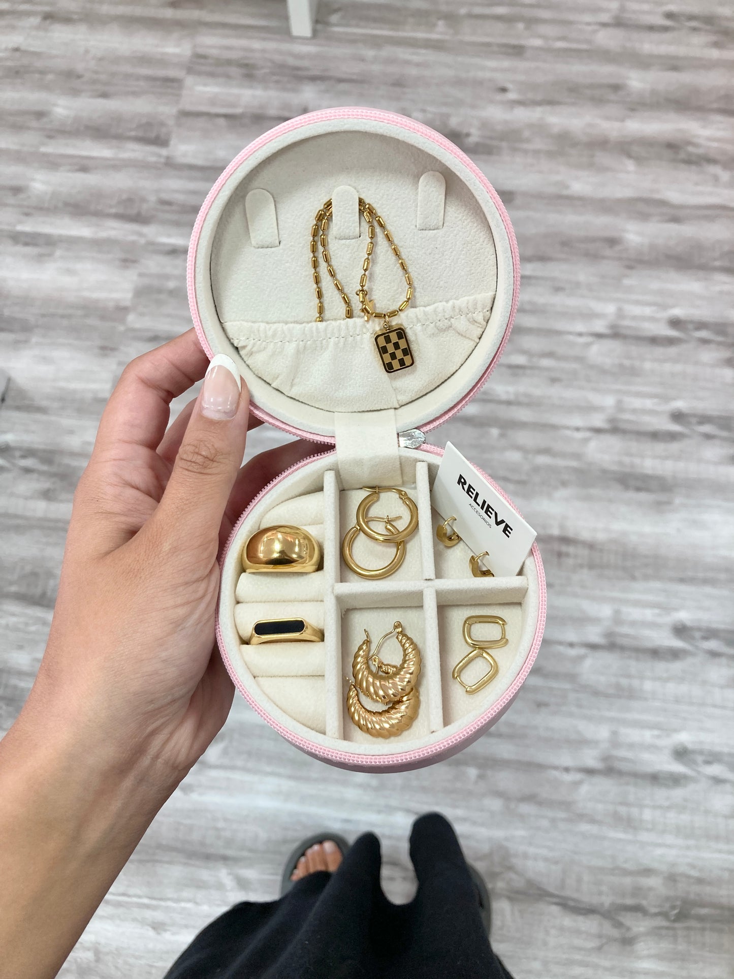 alhajero rosado mujer para accesorios donde guardar accesorios