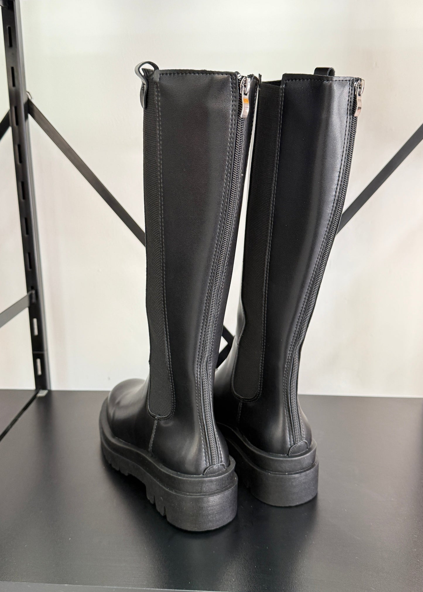 Botas Mujer Bucaneras Lisas - NEGRO