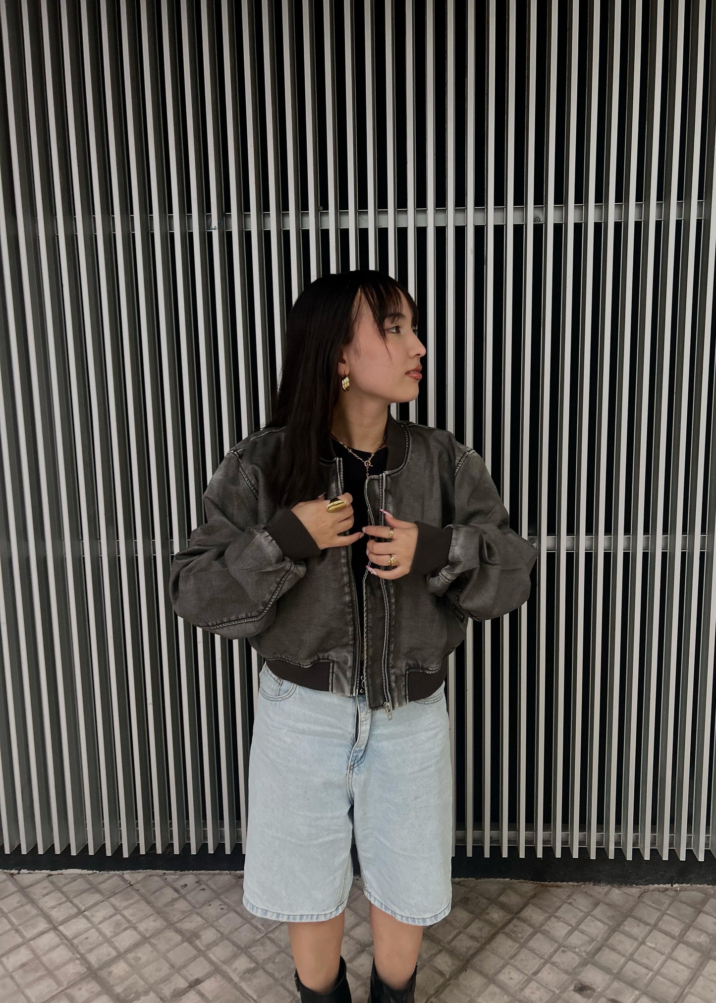 Campera Bomber - GRIS