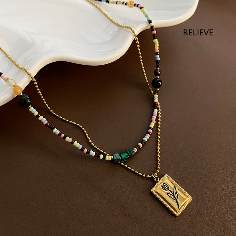 Collar Mujer Acero - FLOR