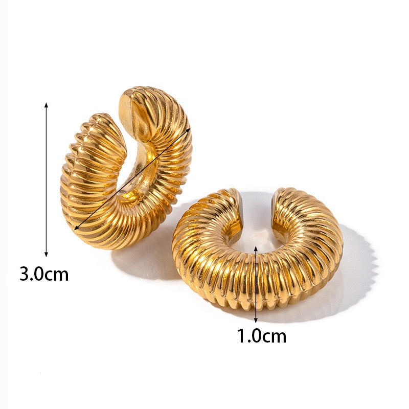 Earcuff Acero Mujer - TREPADOR PERLA
