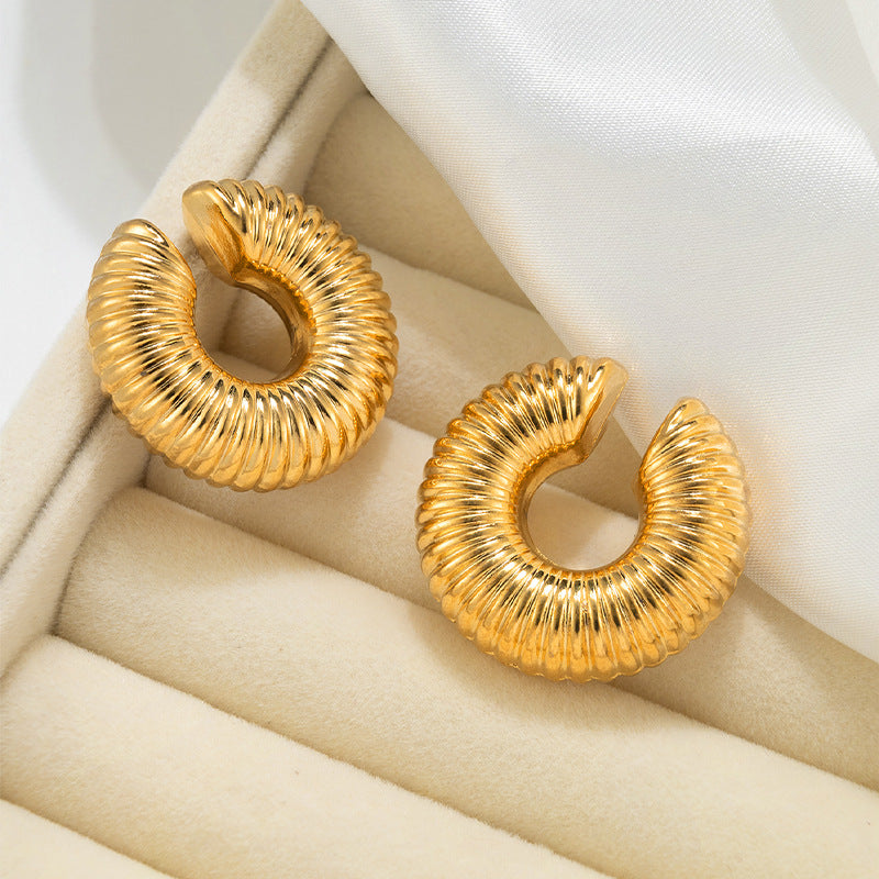 Earcuff Acero Mujer - TREPADOR PERLA