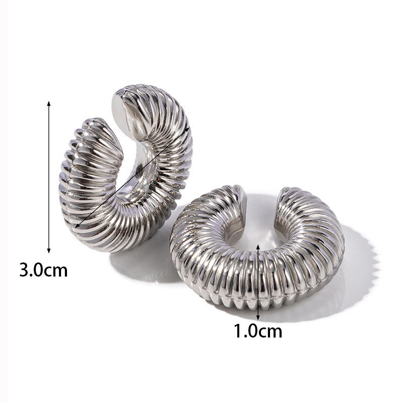 Earcuff Acero Mujer - TREPADOR PERLA