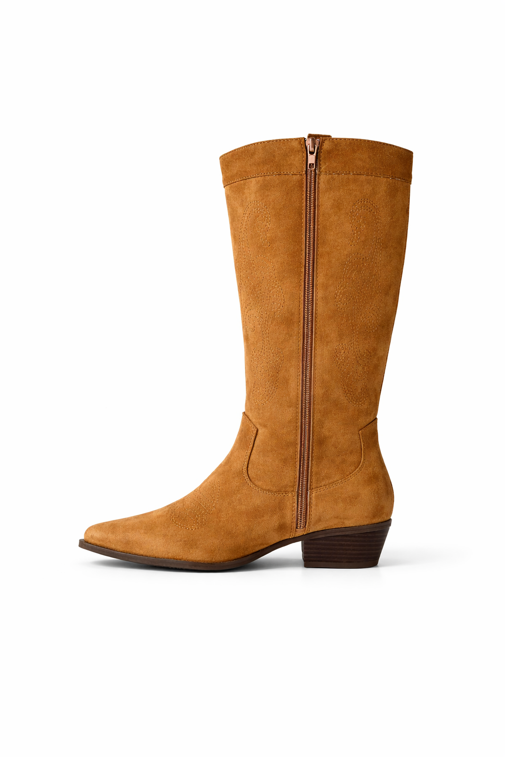 Botas Texanas Bordada - Camel