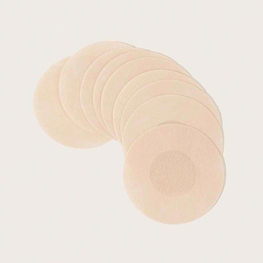 Cubre pezones de tejido autoadhesivo 5 pares - Beige