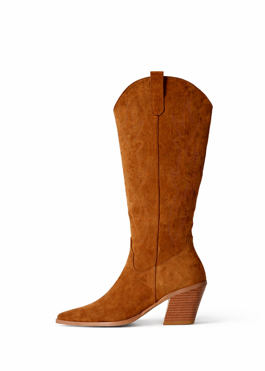 Botas Texanas XL Gamuza - Camel
