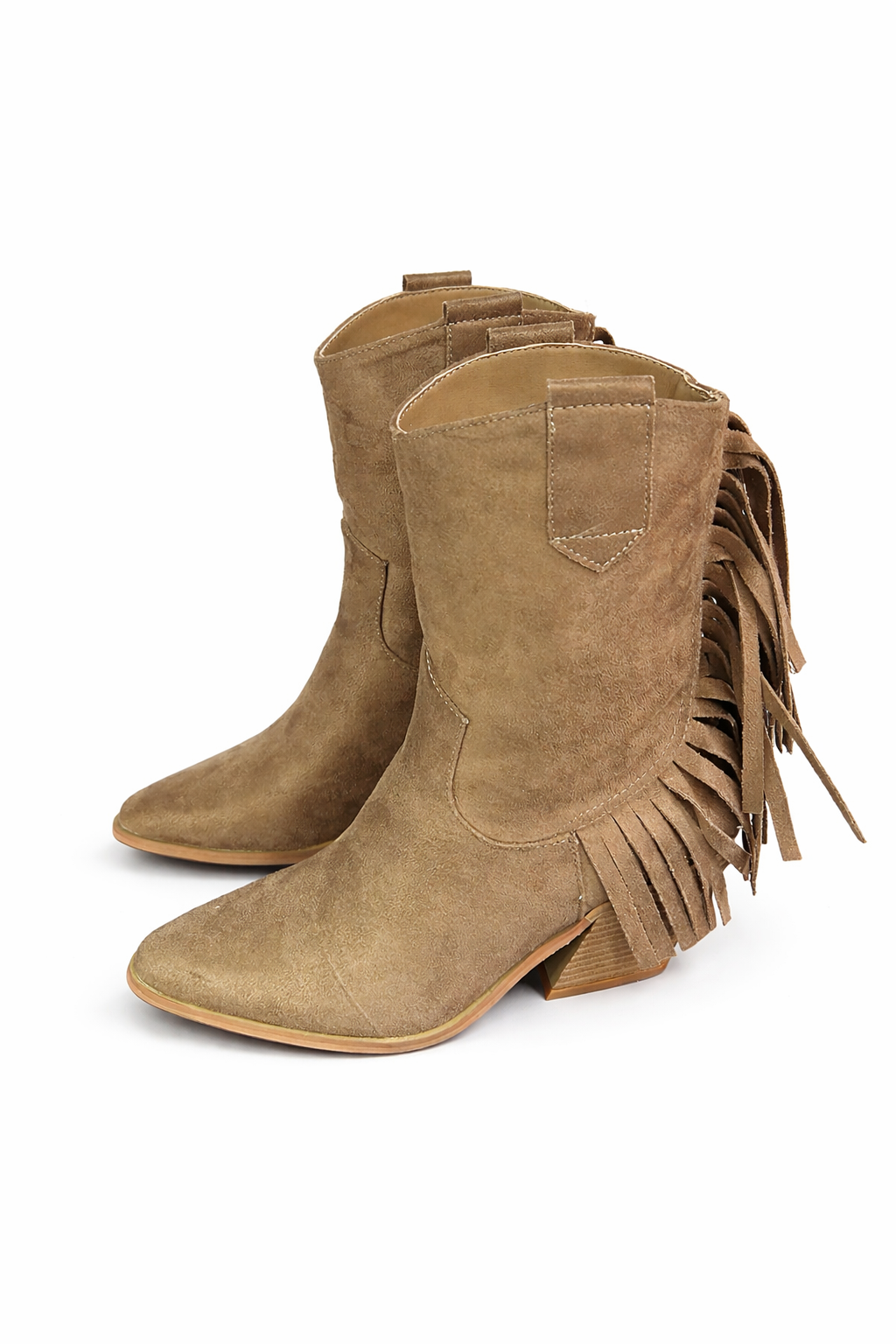 Botas Texanas Flecos - Beige