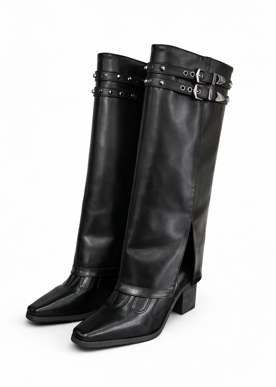 Botas Mujer Shark Hebillas - Negras