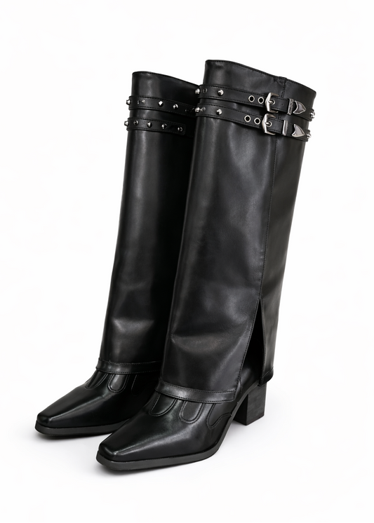 Botas Mujer Shark Hebillas - Negras