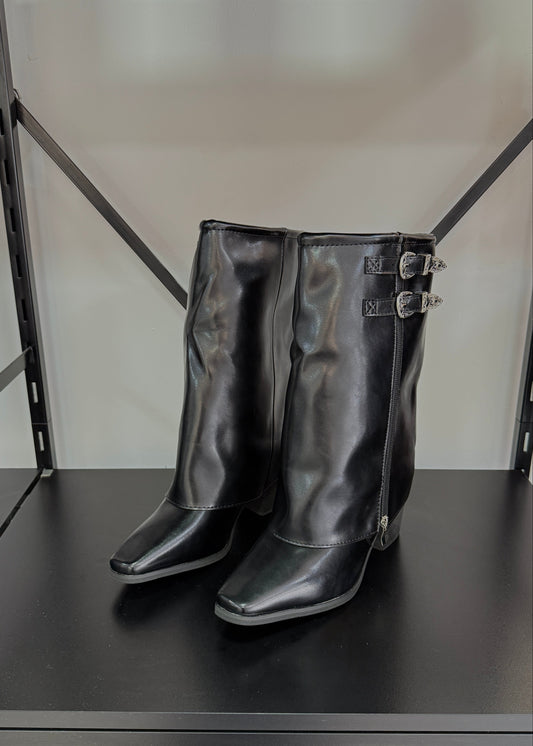 Botas Mujer MINI SHARK HEBILLAS - NEGRO