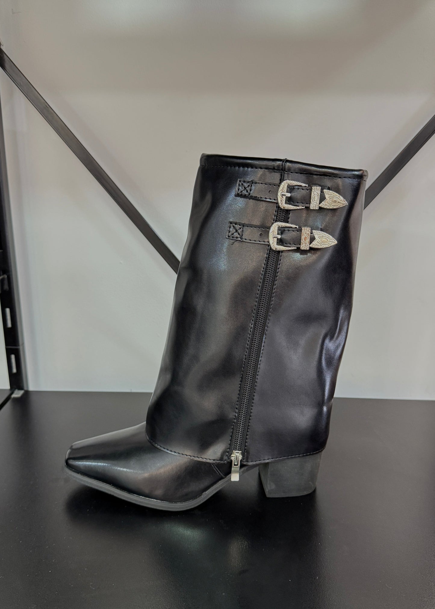 Botas Mujer MINI SHARK HEBILLAS - NEGRO