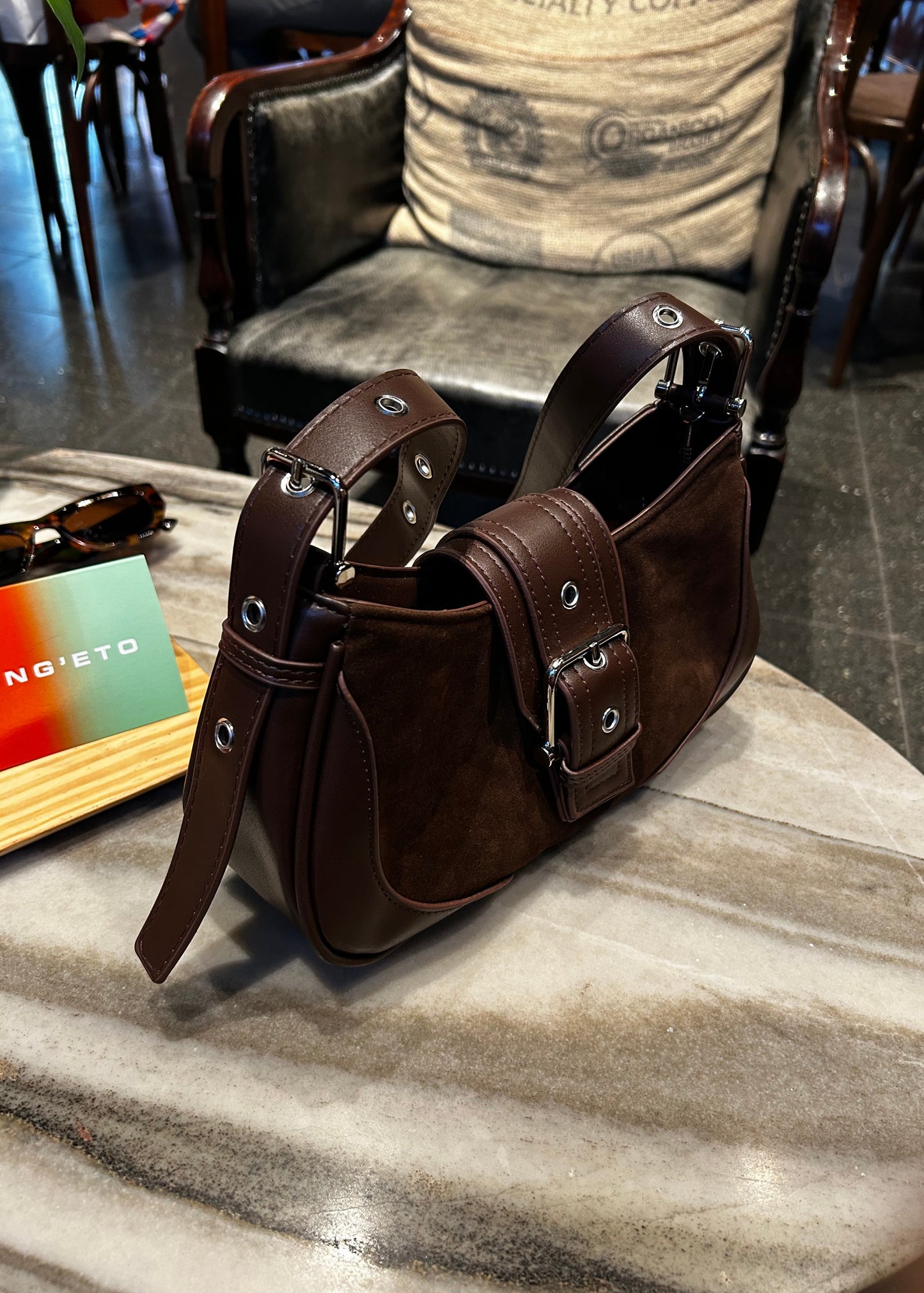 Cartera Mujer - HOMBRO CON HEBILLA GRANDE MARRÓN