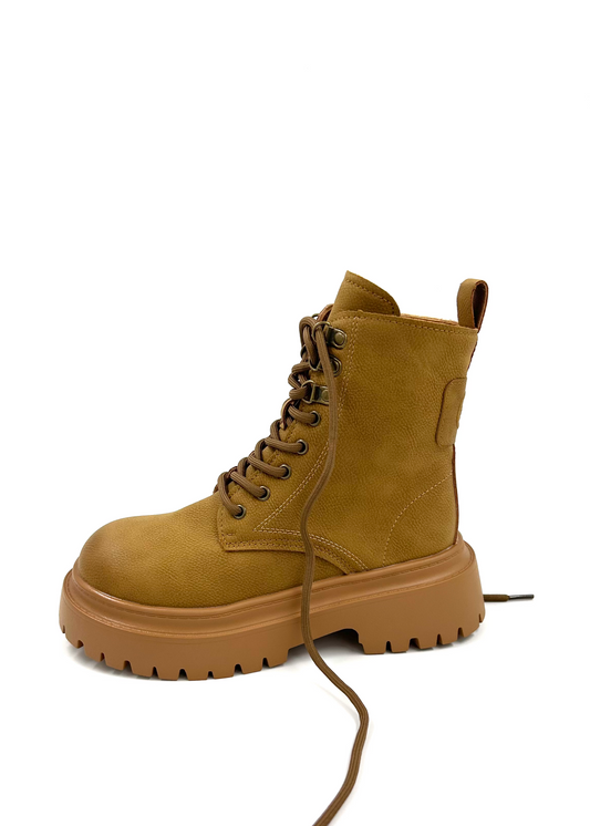 Botas con cordón - Beige