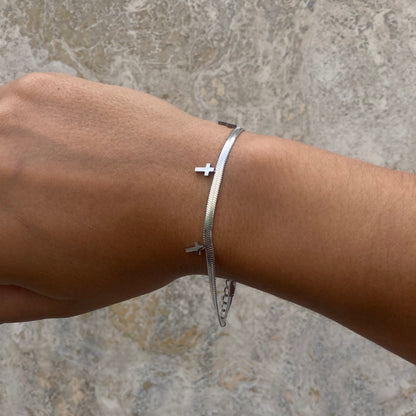 Pulsera Acero Mujer - CRUCES MINI