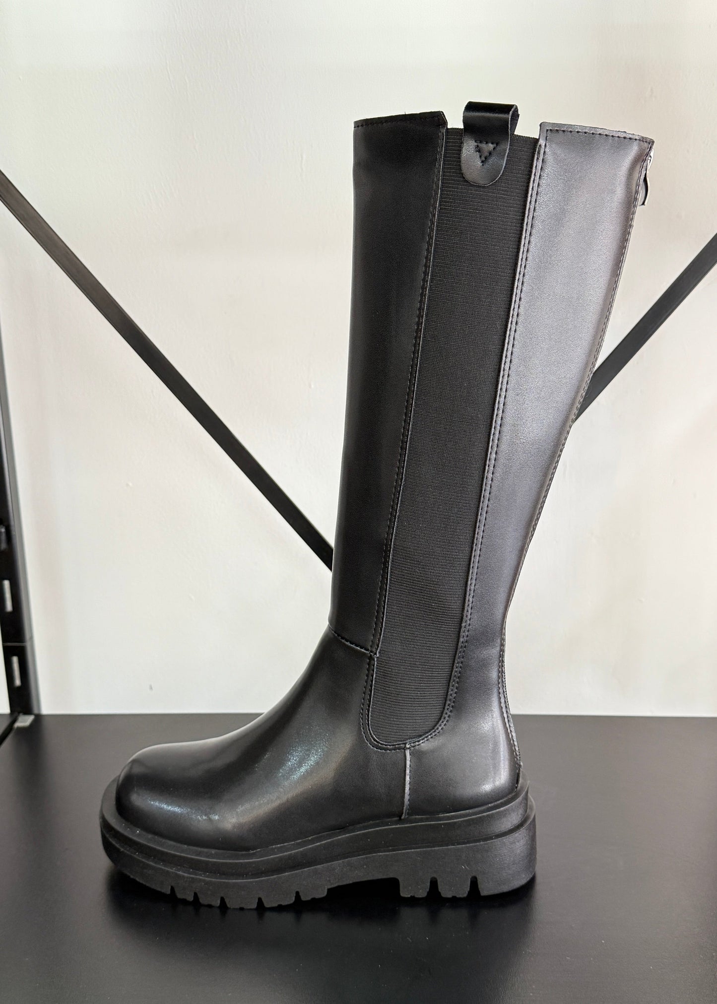 Botas Mujer Bucaneras Lisas - NEGRO