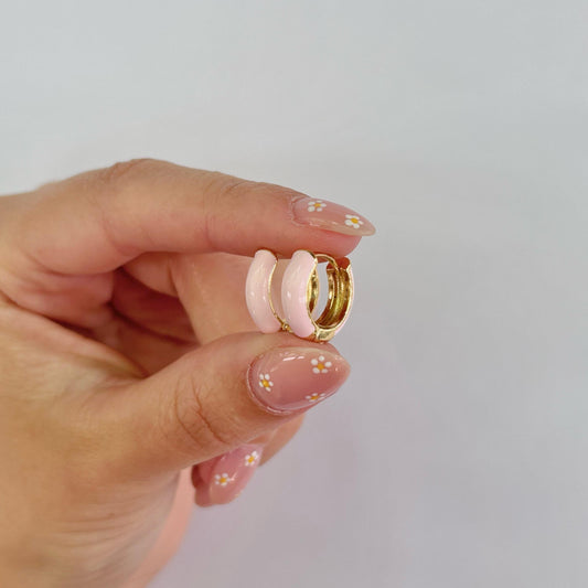 AROS Plata 925 Dorados- SHINY ROSA (PAR)
