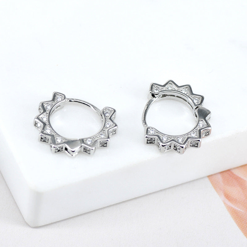 aros de plata 925 aritos caravanas accesorios con brillo circonias mujer dama