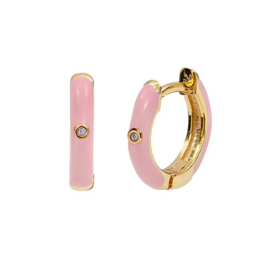 Aros Plata 925 - CANDY ROSA (PAR)