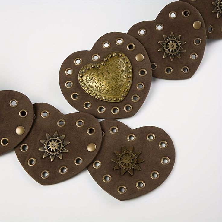 Cinto Mujer - Boho Corazones Marrón