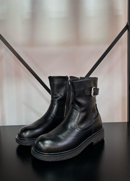 Botas mujer clásicas con hebilla - Negras