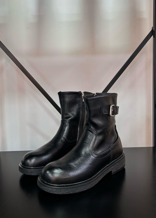 Botas mujer clásicas con hebilla - Negras