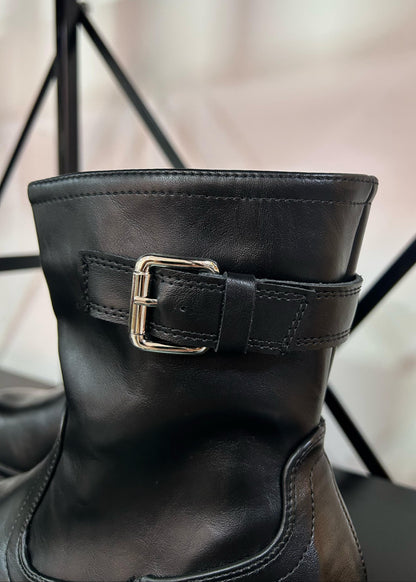 Botas mujer clásicas con hebilla - Negras