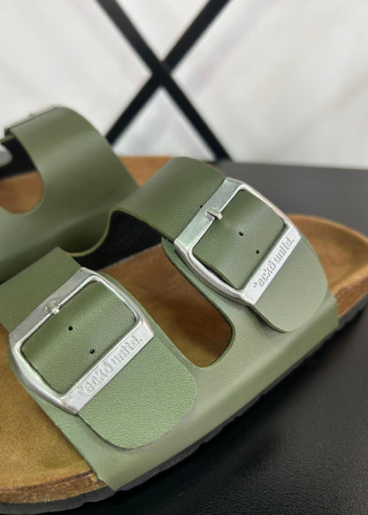 Sandalias Dos Tiras Mujer - Verdes