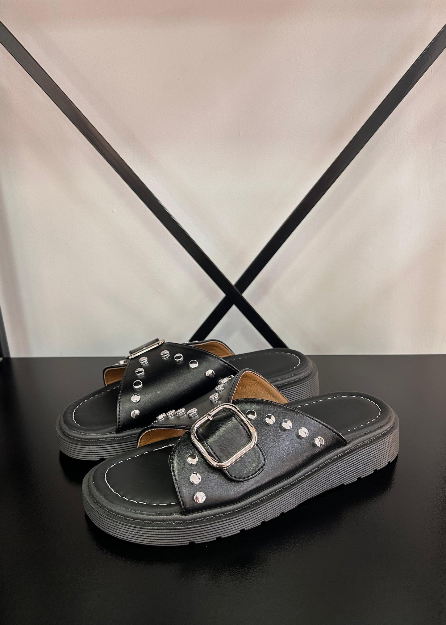 Sandalias Tachas - Negras
