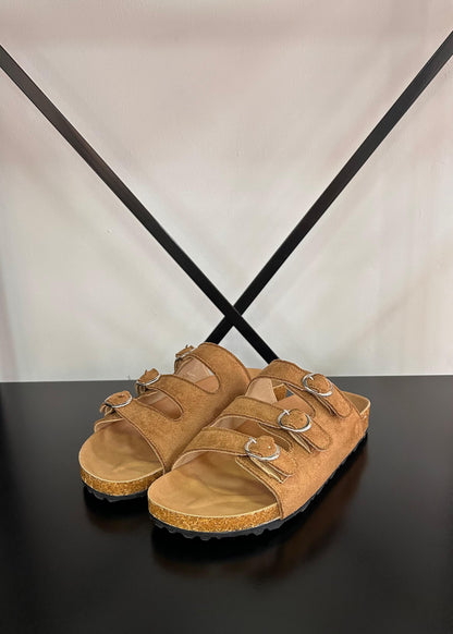 Sandalias Tres Tiras - Marrón