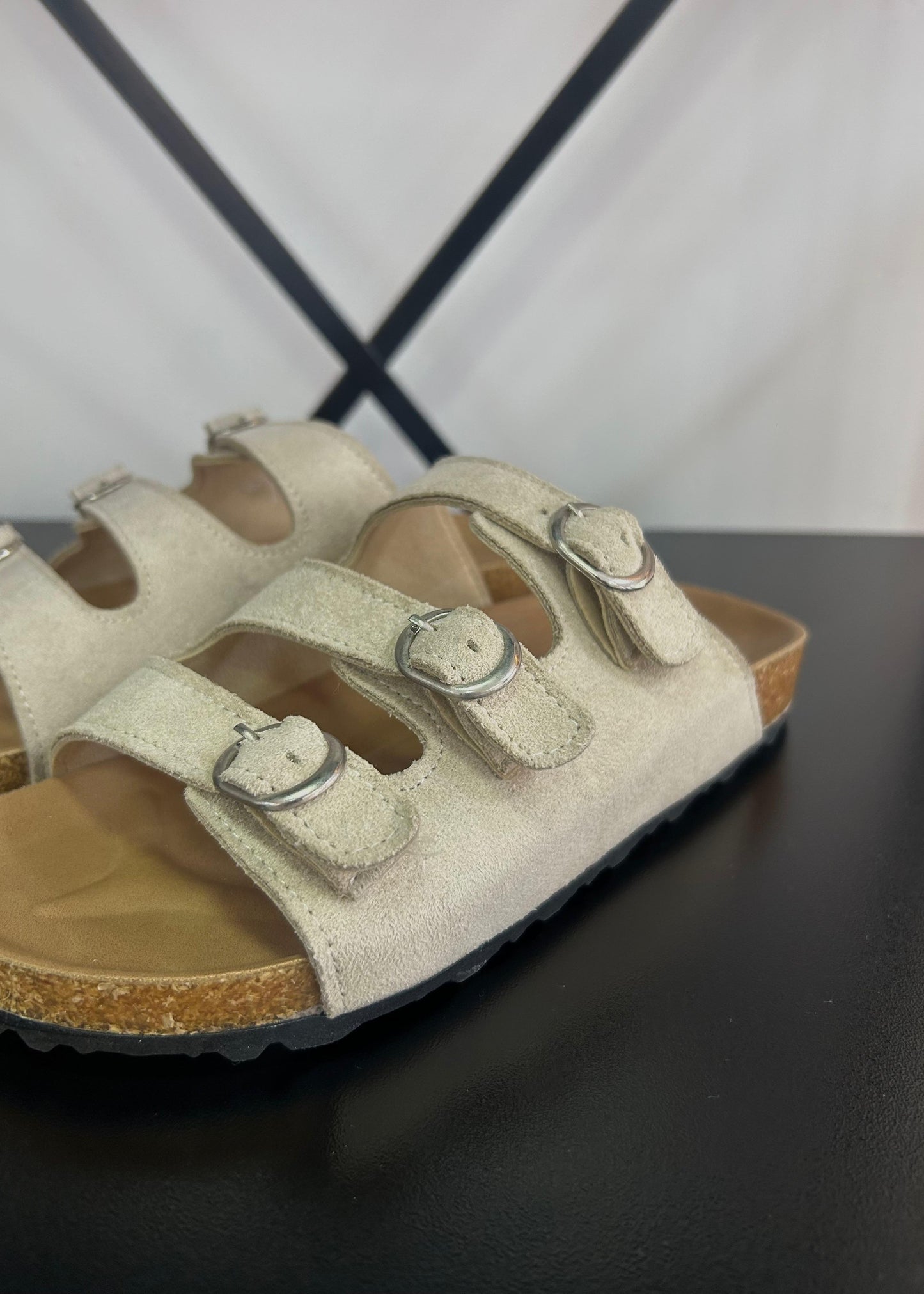 Sandalias Tres Tiras - Crudo