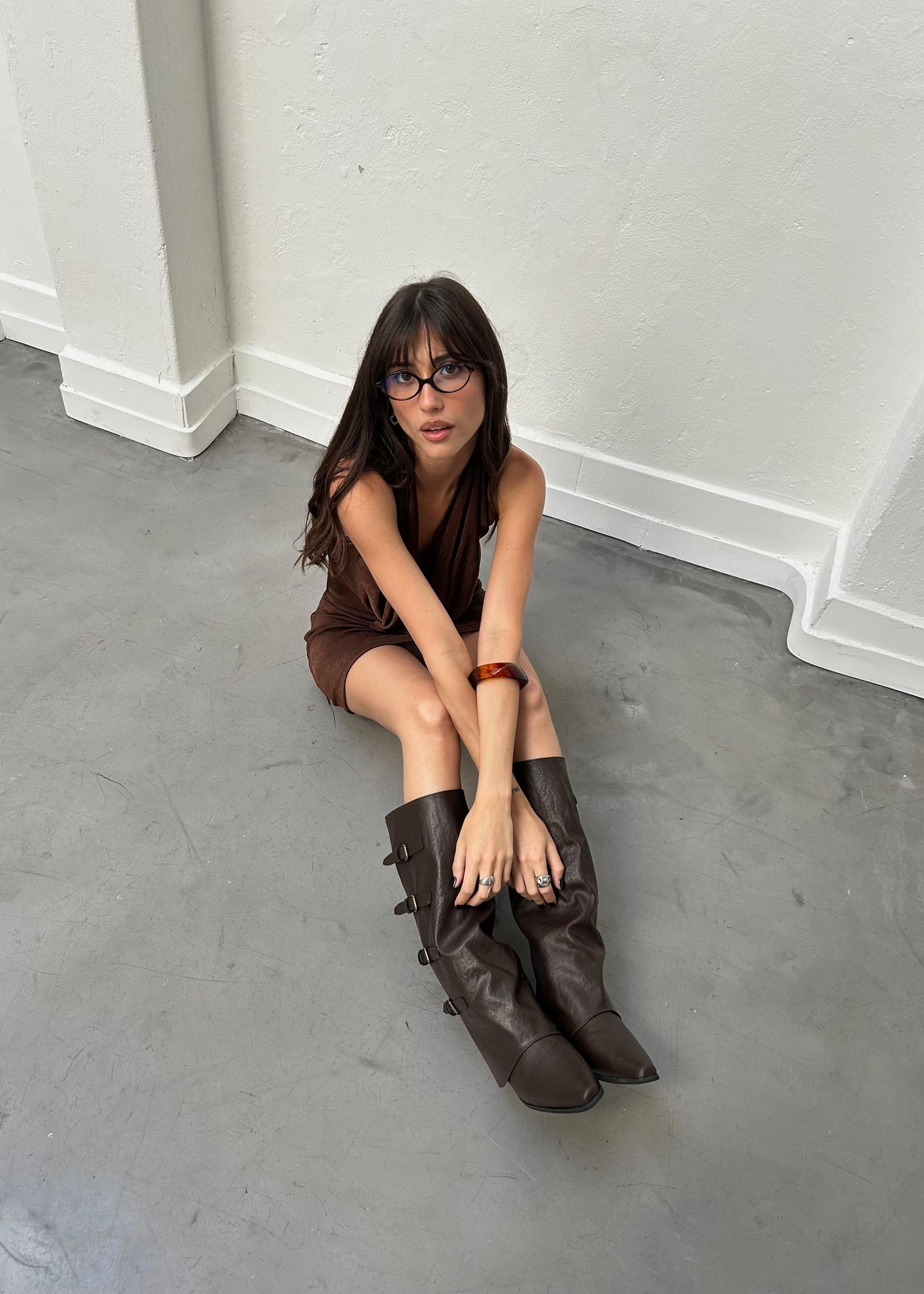 Botas Mujer Slouchy - Marrón
