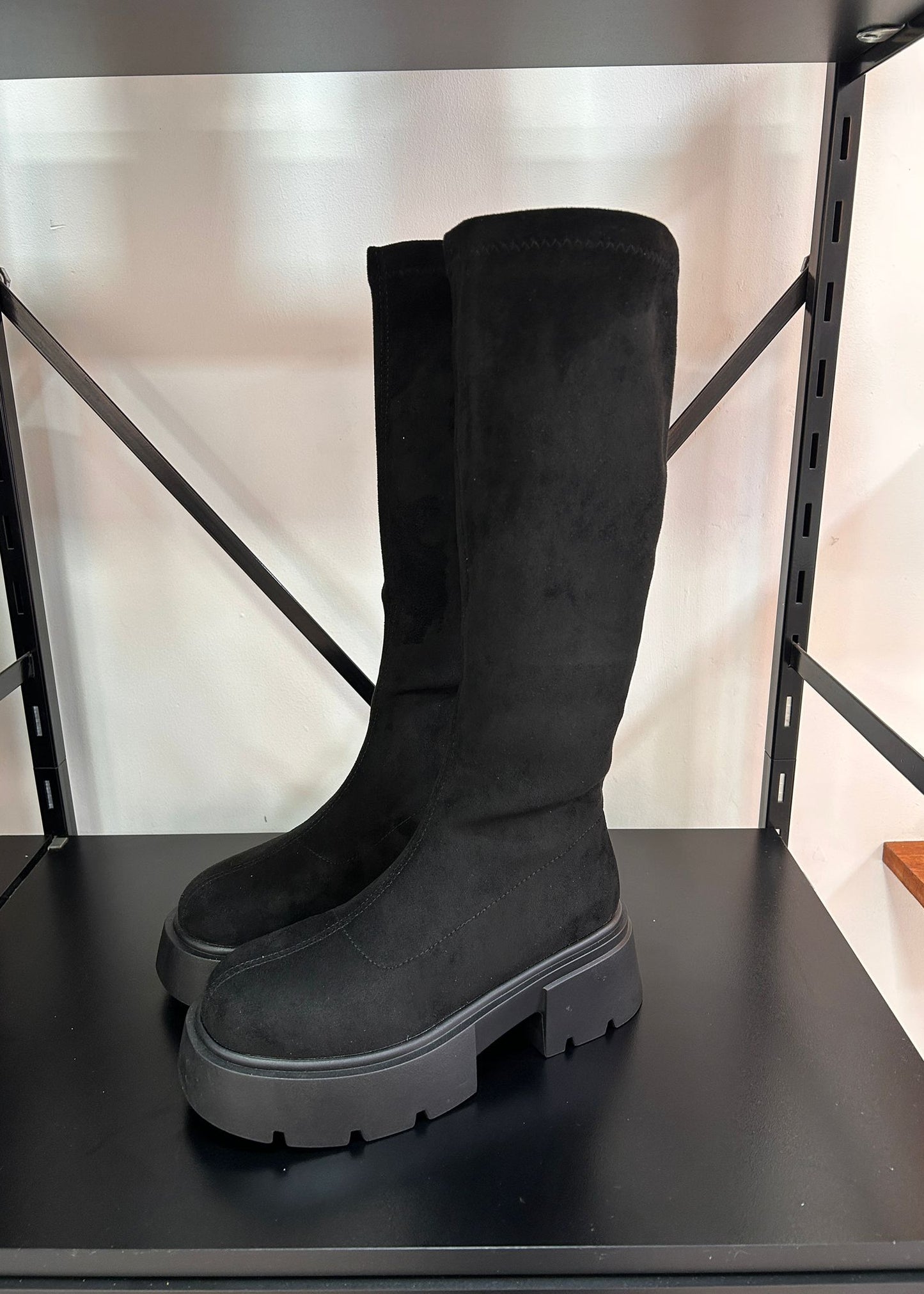 Botas Mujer bucanera Tela - Negro