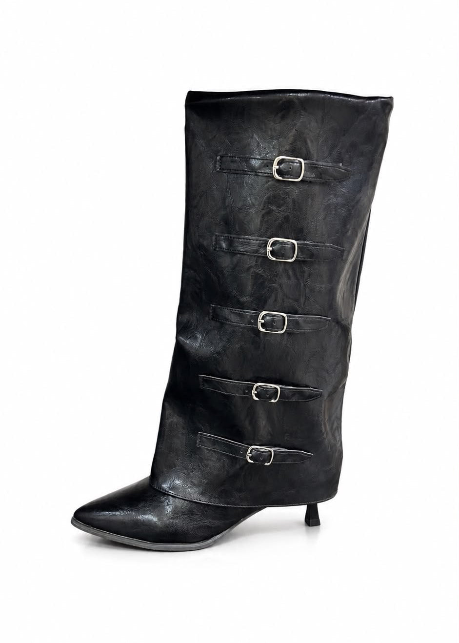 Botas Kitten Hebillas - NEGRO