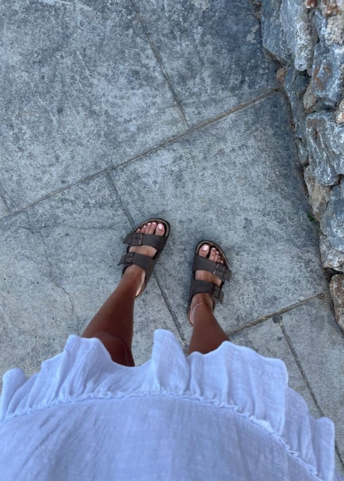 Sandalias Tiras Mujer - MARRÓN