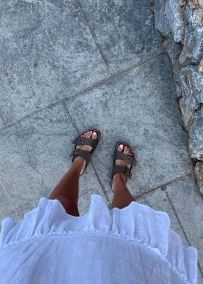 Sandalias Tiras Mujer - MARRÓN