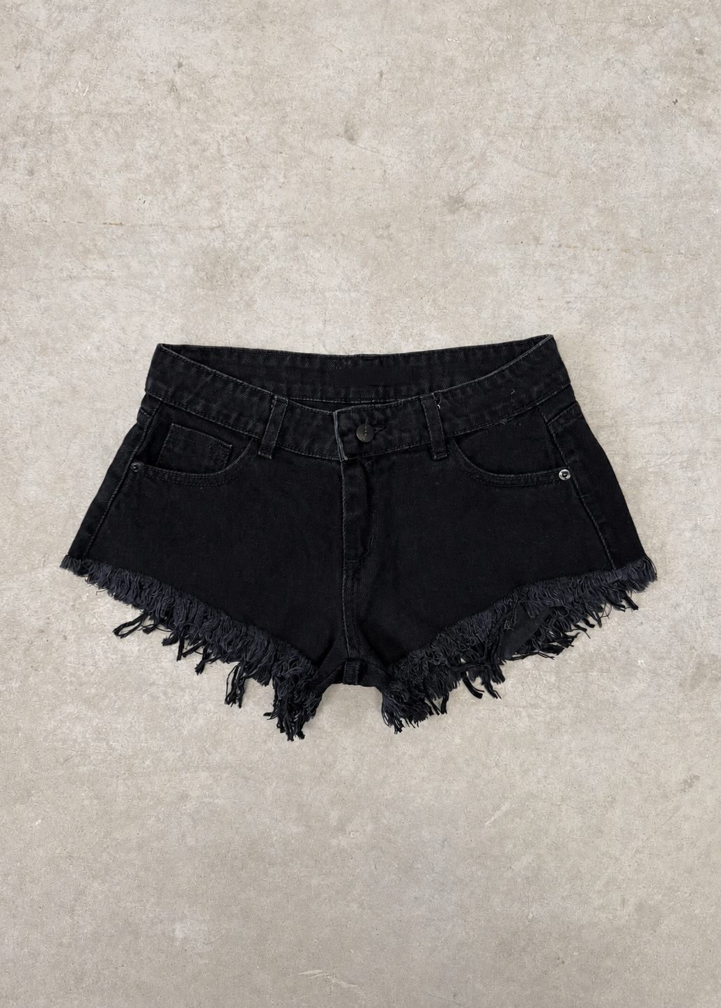 Short Tiro Bajo - Jean Negro Desflecado