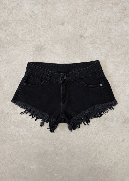 Short Tiro Bajo - Jean Negro Desflecado