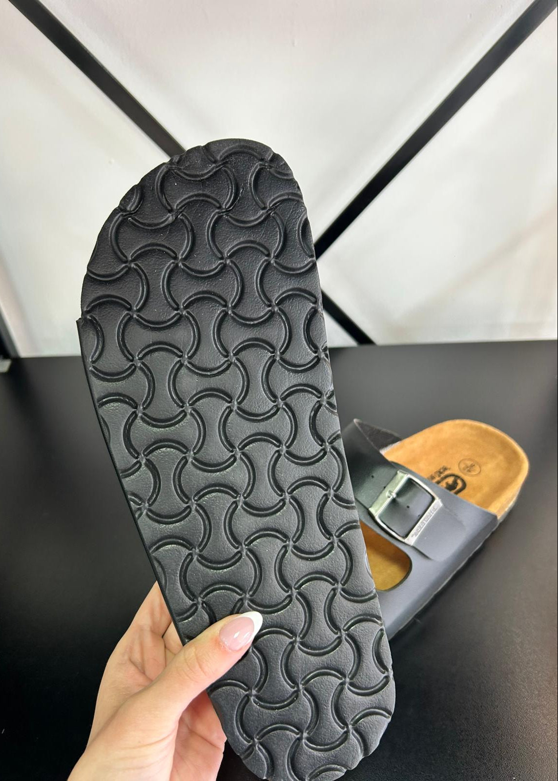 Sandalias Tiras Hombre - NEGRO