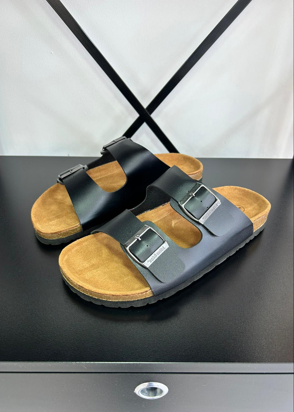 Sandalias Tiras Hombre - NEGRO