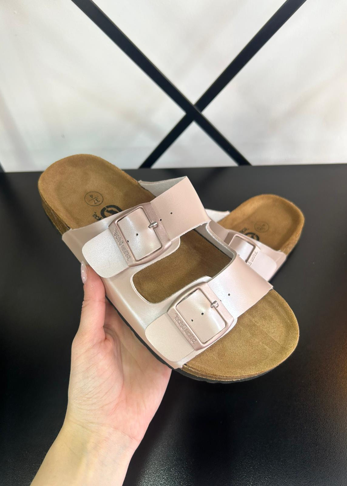 Sandalias Dos Tiras Mujer - Rosa