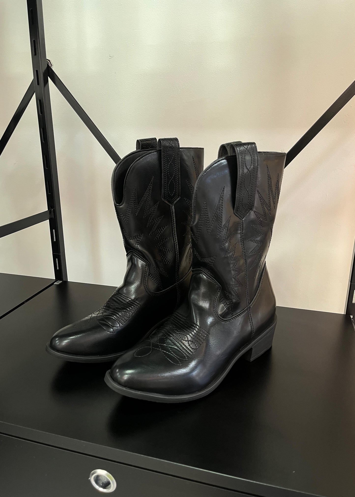 Botas TEXANA TOTAL BLACK Mujer - Negras