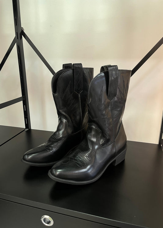 Botas TEXANA TOTAL BLACK Mujer - Negras