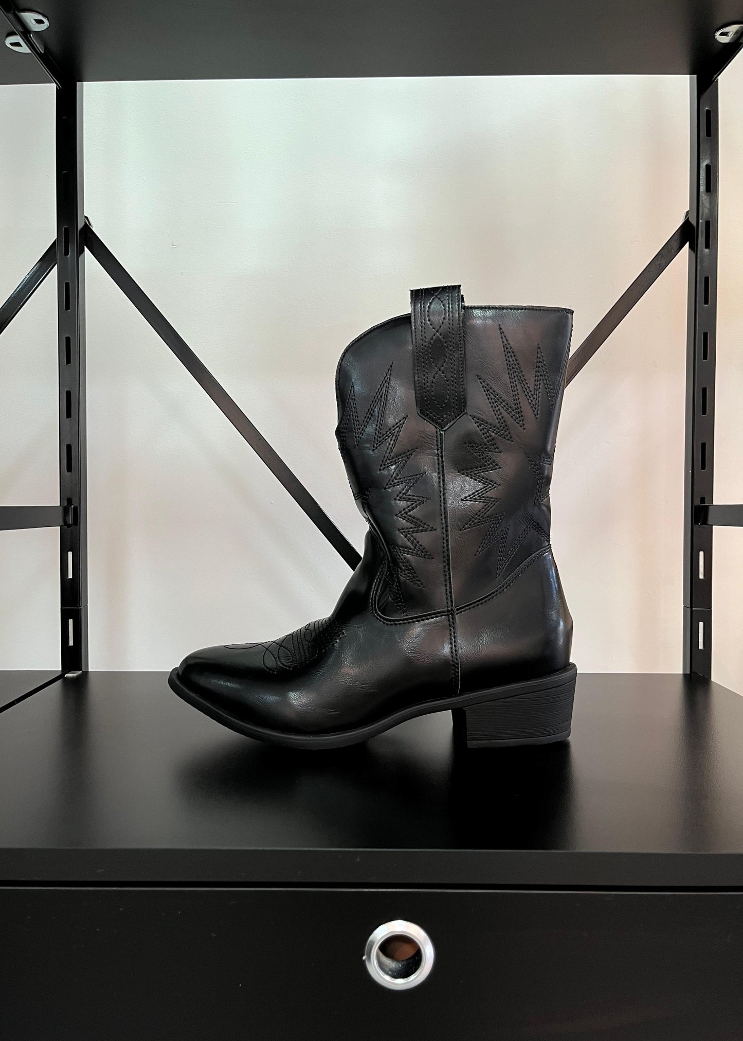 Botas TEXANA TOTAL BLACK Mujer - Negras