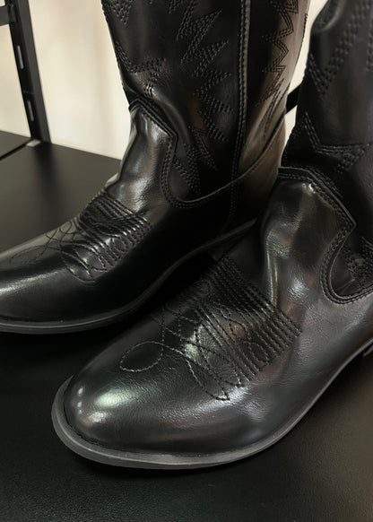 Botas TEXANA TOTAL BLACK Mujer - Negras